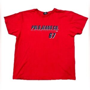 Vintage Ralph Lauren Polo Jeans Shirt T-Shirt 2XL XXL Mens Athletic 67 Y2K